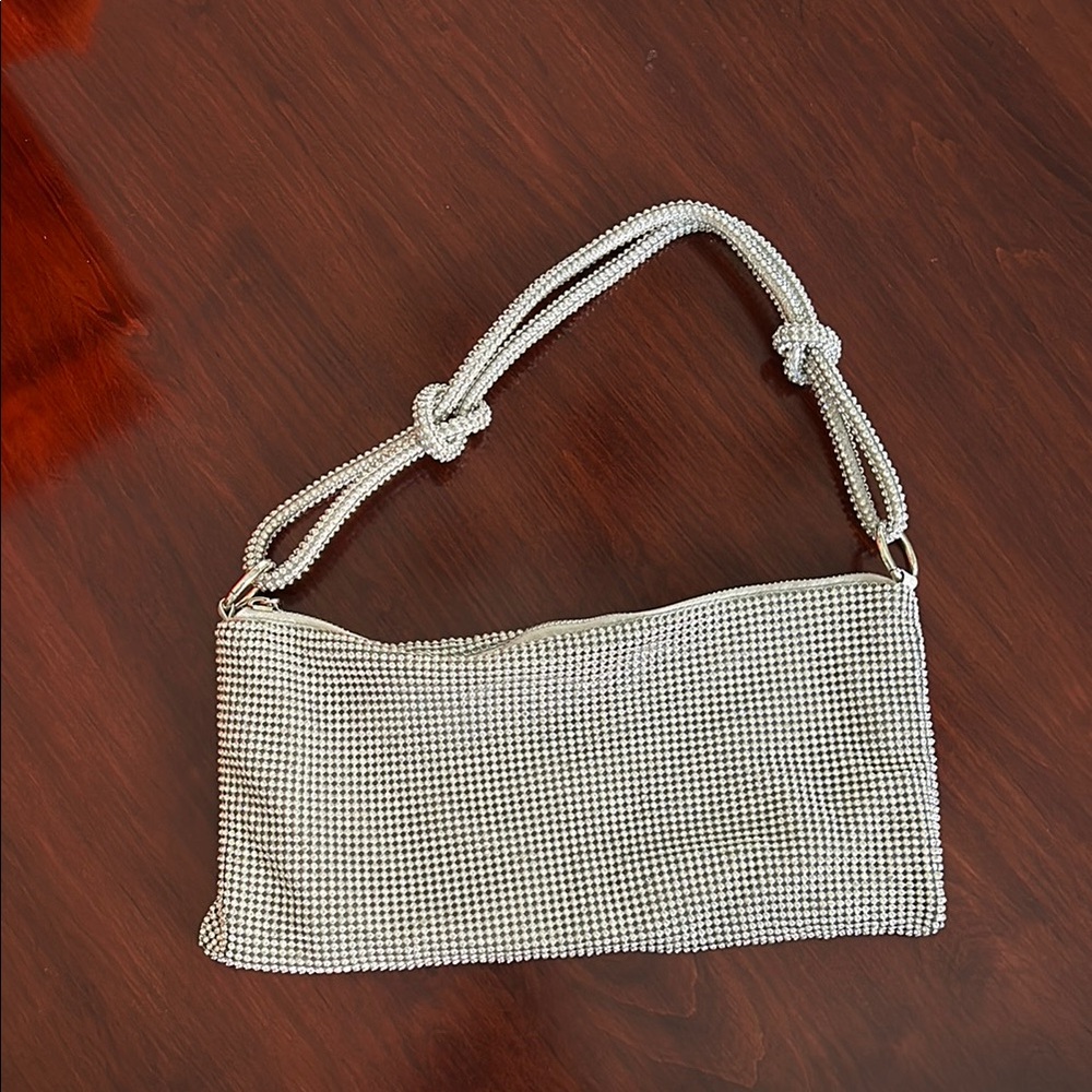 Elegant White Beaded Women's Bag
